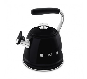 Чайник для плиты SMEG со свистком, черный, CKLW2001BL 2,3л