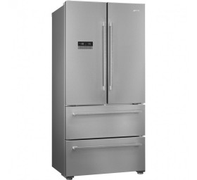 Отдельностоящий холодильник с французской дверью SMEG FQ55FXDE, 84 см, эффект нержавеющей стали