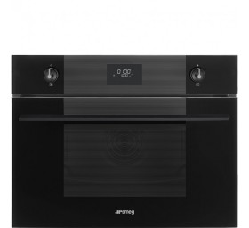 Микроволновая печь SMEG, черное стекло, SO4101M0B3