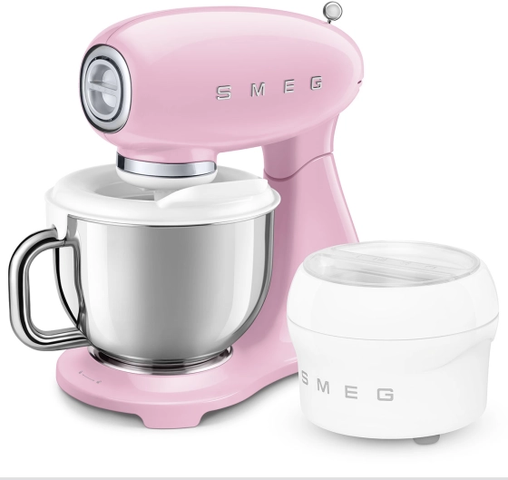 Планетарный миксер пастельный розовый SMEG SMF05PKEU №10 Планетарный миксер пастельный розовый SMEG SMF05PKEU №10
