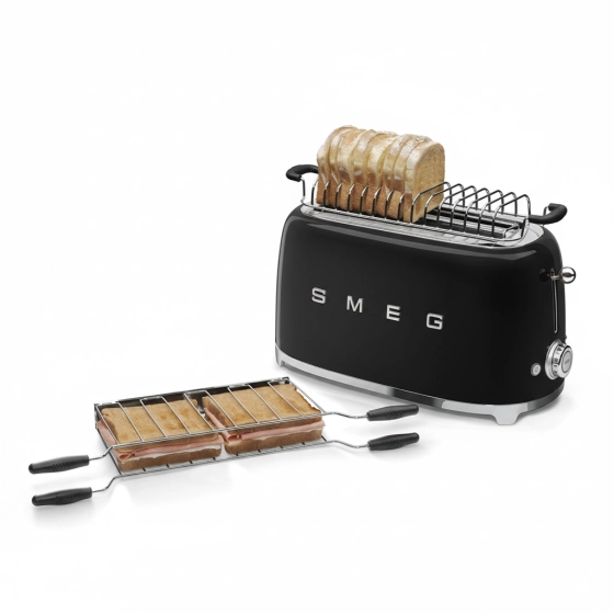 Тостер SMEG Черный 4 ломтика TSF02BLEU №2
