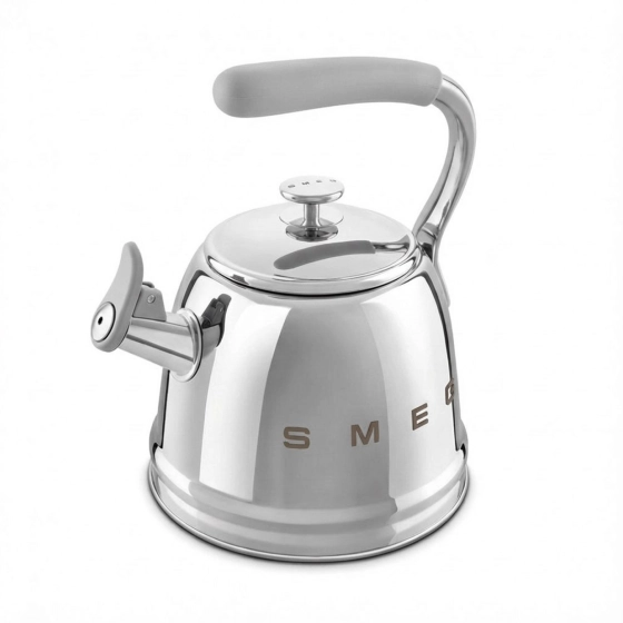 Чайник со свистком для плиты SMEG нержавеющая сталь 2,3 л WKF01SS №1
