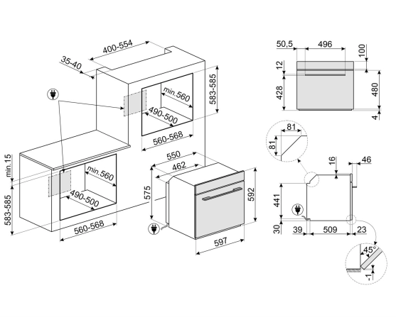 Духовой шкаф SMEG Linea SOP6102TB3 №2