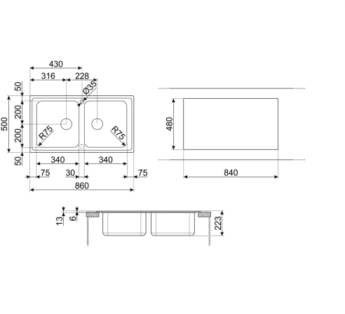 Мойка SMEG Alba LLR862-2 №2