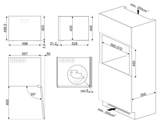 Винный шкаф встраиваемый SMEG Linea CVI121G №2