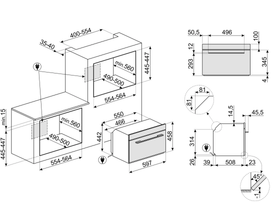 Духовой шкаф SMEG Linea SF4101MCNO №2