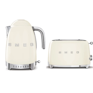 Набор: Чайник SMEG KLF04CREU Кремовый + Тостер SMEG TSF01CREU Кремовый Набор: Чайник SMEG KLF04CREU Кремовый + Тостер SMEG TSF01CREU Кремовый