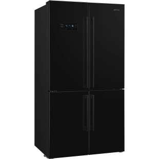 Отдельностоящий 4-х дверный холодильник Side-by-Side SMEG FQ60NDE, черный