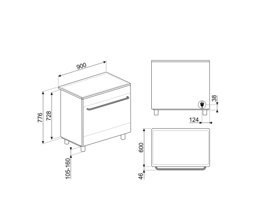 Варочный центр SMEG, нержавеющая сталь, CG90CIXT №2