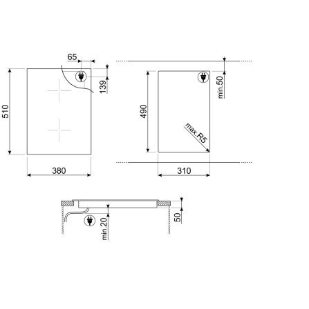 Индукционная варочная панель SMEG Universal SIM3323D №7