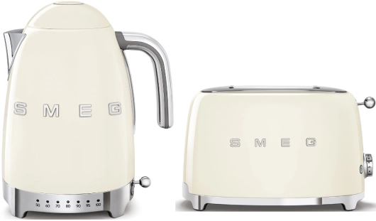 Набор: Чайник SMEG KLF04CREU Кремовый + Тостер SMEG TSF01CREU Кремовый №1 Набор: Чайник SMEG KLF04CREU Кремовый + Тостер SMEG TSF01CREU Кремовый №1