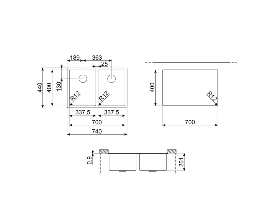 Мойка SMEG Mira VR12S3434 №7