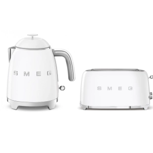 Набор для завтрака | чайник и тостер | SMEG KLF05WHEU + TSF02WHEU