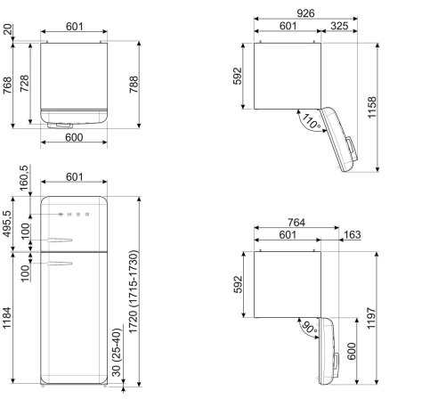 Холодильник SMEG FAB30RPK5 розовый №2