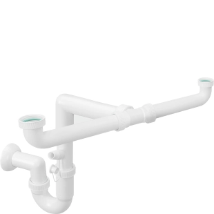 Сифон для 2-х чаш SMEG, 3713