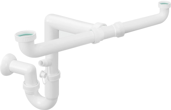 Сифон для 2-х чаш SMEG, 3713 №1