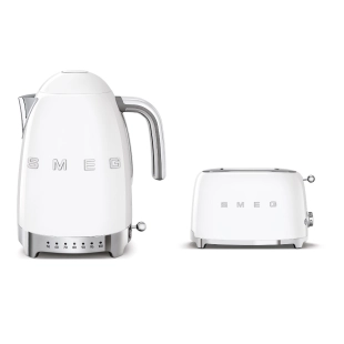 Набор: Чайник SMEG KLF04WHEU Белый + Тостер SMEG TSF01WHEU Белый
