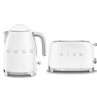 Набор для завтрака | чайник и тостер | SMEG KLF03WHMEU + TSF01WHMEU