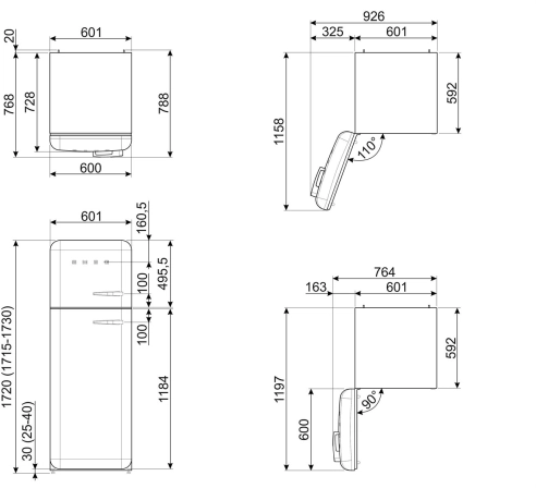 Холодильник SMEG FAB30LSV5 серебристый №2