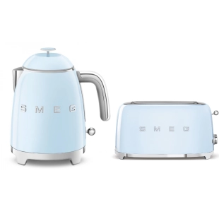 Набор: Чайник SMEG KLF05PBEU Пастельный голубой + Тостер SMEG TSF02PBEU Пастельный голубой Набор: Чайник SMEG KLF05PBEU Пастельный голубой + Тостер SMEG TSF02PBEU Пастельный голубой