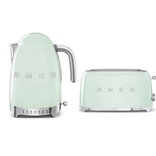 Набор: Чайник SMEG KLF04PGEU Зеленый + Тостер SMEG TSF02PGEU Зеленый