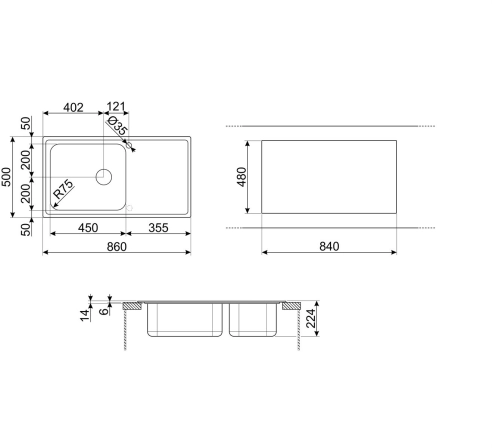 Мойка SMEG Alba LGR861-2 №2