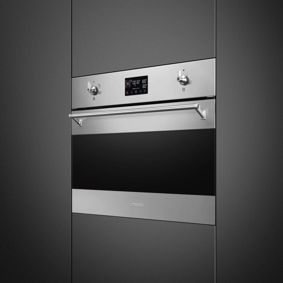 Духовой шкаф с пароваркой SMEG Classica SO4302S3X №2