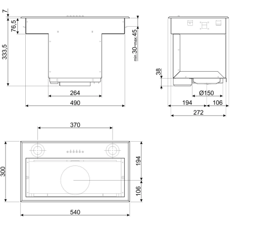 Вытяжка SMEG Universal KSEG58PXE №4