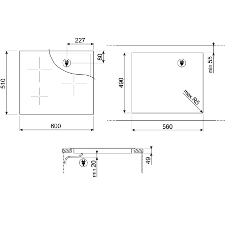 Индукционная варочная панель SMEG Universal SI2M7643DW №3