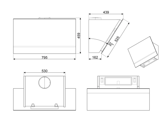 Вытяжка SMEG Linea KV28N №5