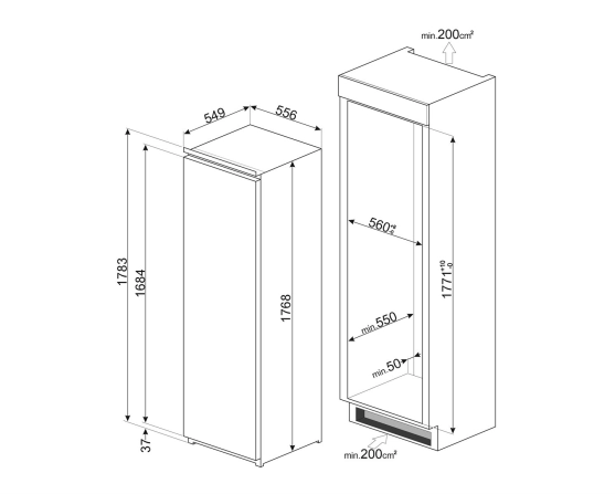 Встраиваемая морозильная камера SMEG Universal S8F174DNE №2