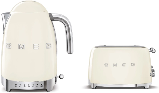 Набор: Чайник SMEG KLF04CREU Кремовый + Тостер SMEG TSF03CREU Кремовый №1