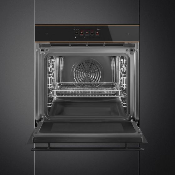 Духовой шкаф SMEG, с технологией Multitech, чёрное стекло, SO6606WAPNR №6