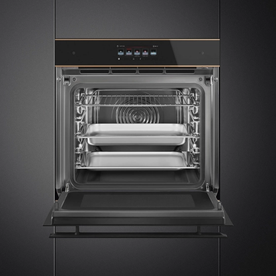 Духовой шкаф SMEG, с технологией Multitech, чёрное стекло, SO6606WAPNR №4