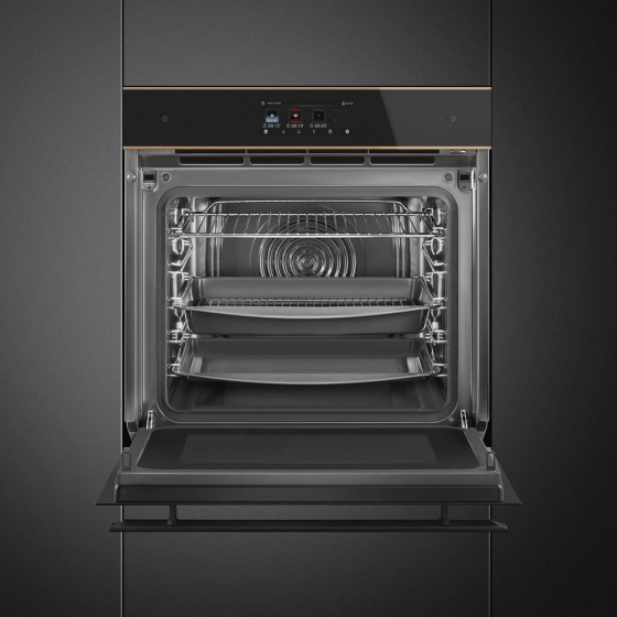 Духовой шкаф SMEG, с технологией Multitech, чёрное стекло, SO6606WAPNR №5