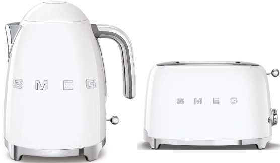 Набор: Чайник SMEG KLF03WHEU Белый + Тостер SMEG TSF01WHEU Белый №1 Набор: Чайник SMEG KLF03WHEU Белый + Тостер SMEG TSF01WHEU Белый №1