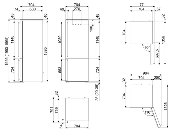 Холодильник SMEG Coloniale FA8005RPO5 №10 Холодильник SMEG Coloniale FA8005RPO5 №10