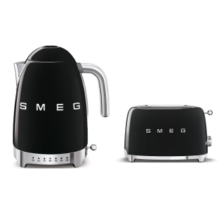 Набор: Чайник SMEG KLF04BLEU Черный + Тостер SMEG TSF01BLEU Черный Набор: Чайник SMEG KLF04BLEU Черный + Тостер SMEG TSF01BLEU Черный