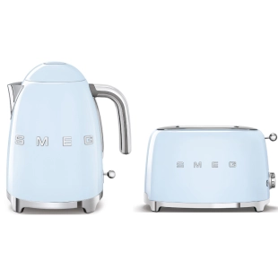 Набор: Чайник SMEG KLF03PBEU Пастельный голубой + Тостер SMEG TSF01PBEU Пастельный голубой Набор: Чайник SMEG KLF03PBEU Пастельный голубой + Тостер SMEG TSF01PBEU Пастельный голубой