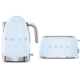 Набор: Чайник SMEG KLF04PBEU Пастельный голубой + Тостер SMEG TSF02PBEU Пастельный голубой Набор: Чайник SMEG KLF04PBEU Пастельный голубой + Тостер SMEG TSF02PBEU Пастельный голубой