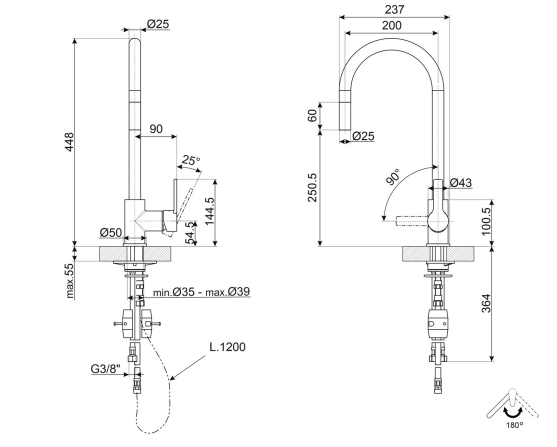 Смеситель SMEG Universal MID2MN №2