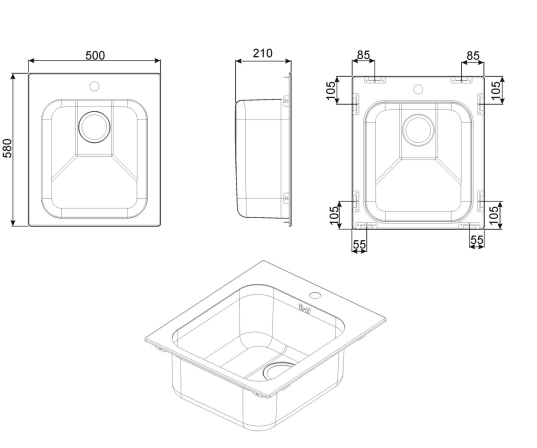 Мойка SMEG Alba VS45P3OT №2 Мойка SMEG Alba VS45P3OT №2