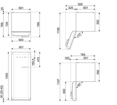 Холодильник SMEG FAB28LBL5 черный №10