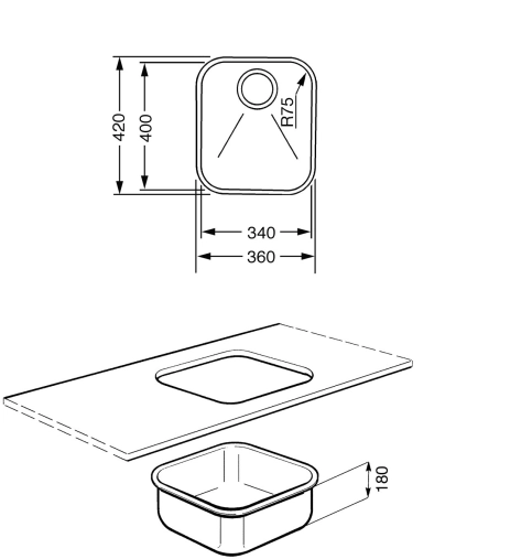 Мойка SMEG Alba UM40N №4 Мойка SMEG Alba UM40N №4