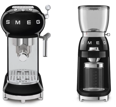 Набор | рожковая эспрессо-кофемашина и кофемолка | SMEGECF01BLEU + CGF01BLEU №1