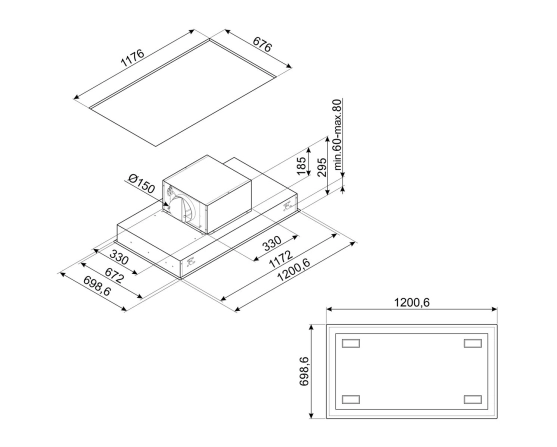 Вытяжка SMEG Universal KSCB124X №2