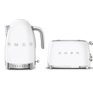Набор: Чайник SMEG KLF04WHEU Белый + Тостер SMEG TSF03WHEU Белый