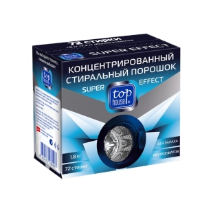 Концентрированный стиральный порошок TOP HOUSE Super effect 1.8 кг 