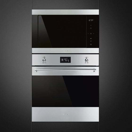 Встраиваемая микроволновая печь SMEG Classica FMI325X №4