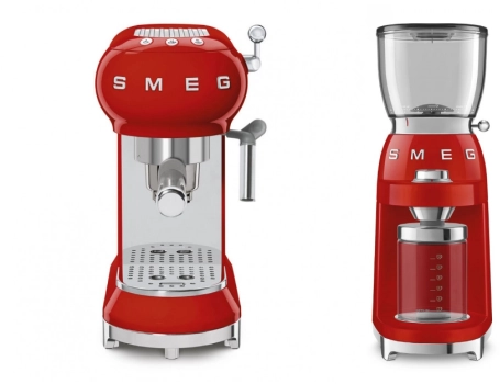 Набор | рожковая эспрессо-кофемашина и кофемолка | SMEGECF01RDEU + CGF01RDEU №1 Набор | рожковая эспрессо-кофемашина и кофемолка | SMEGECF01RDEU + CGF01RDEU №1